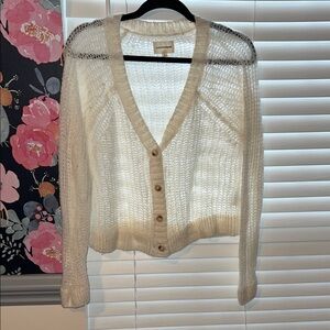 Lucky Brand Ivory Knit Cardigan